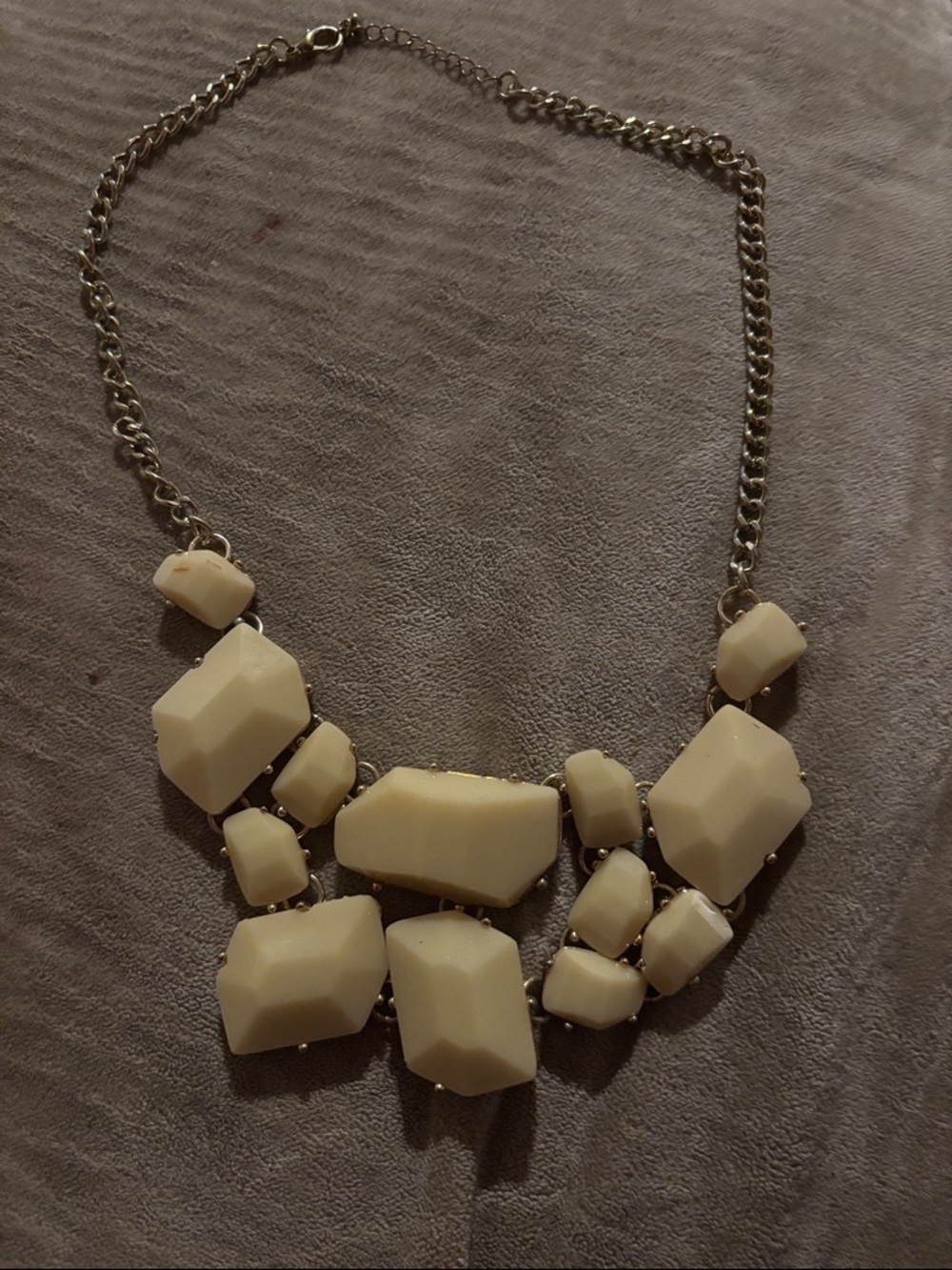 Statement Cream Bib Necklace - Women Jewelry